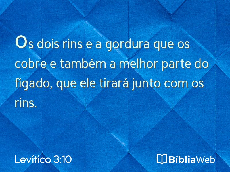 Levítico 3:10 em imagem para compartilhar