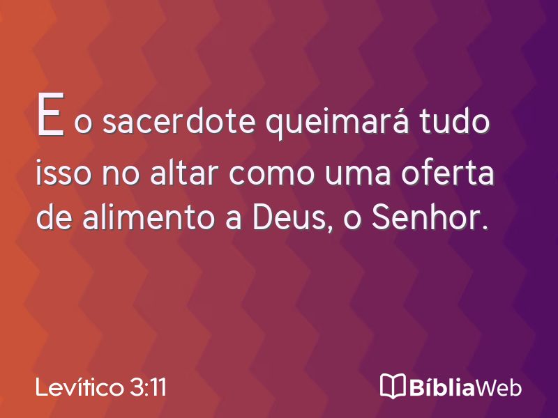 Levítico 3:11 em imagem para compartilhar