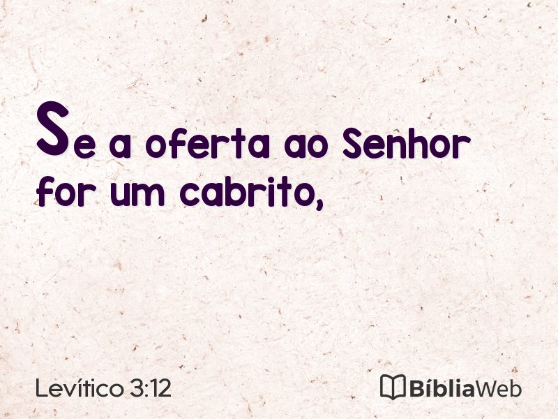 Levítico 3:12 em imagem para compartilhar