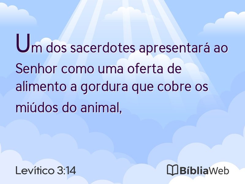 Levítico 3:14 em imagem para compartilhar