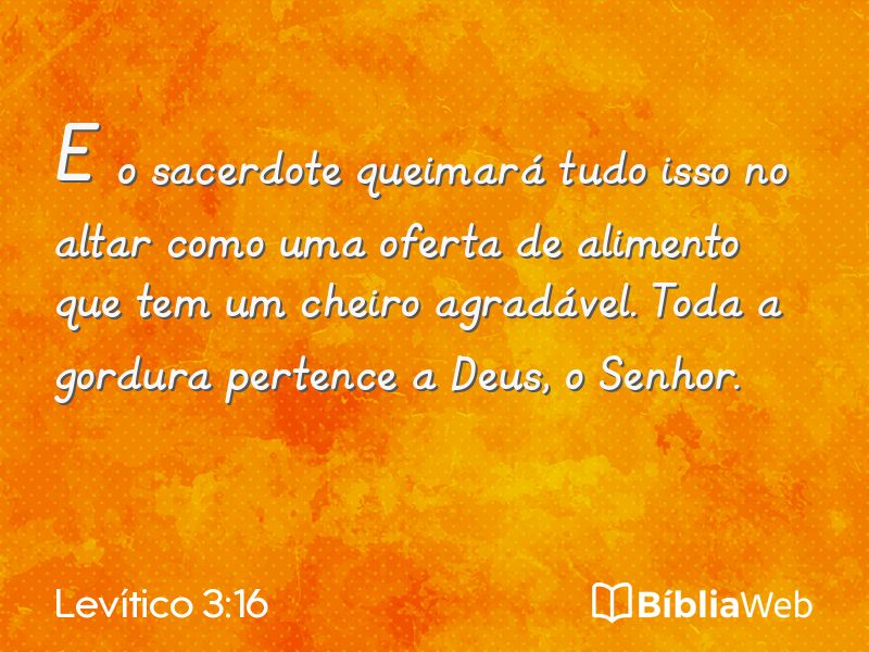Levítico 3:16 em imagem para compartilhar