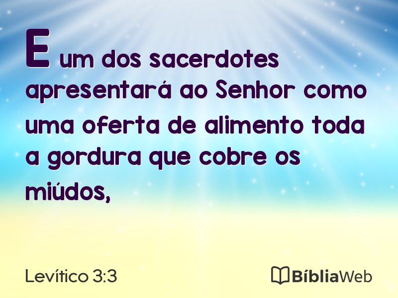 Levítico 3:3 em imagem para compartilhar