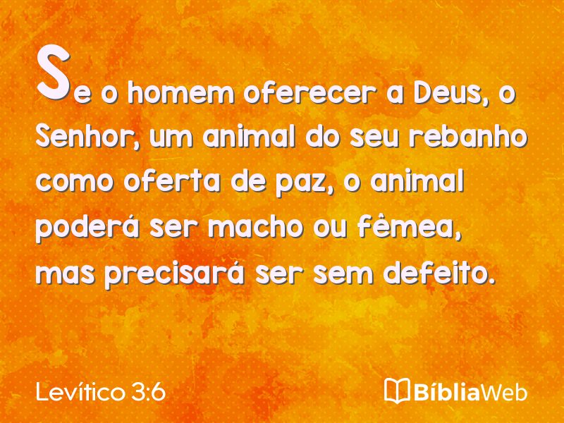 Levítico 3:6 em imagem para compartilhar