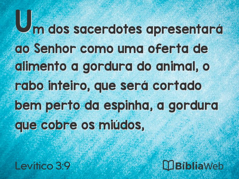 Levítico 3:9 em imagem para compartilhar
