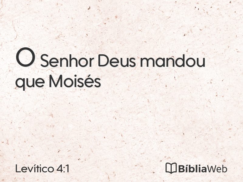 Levítico 4:1 em imagem para compartilhar