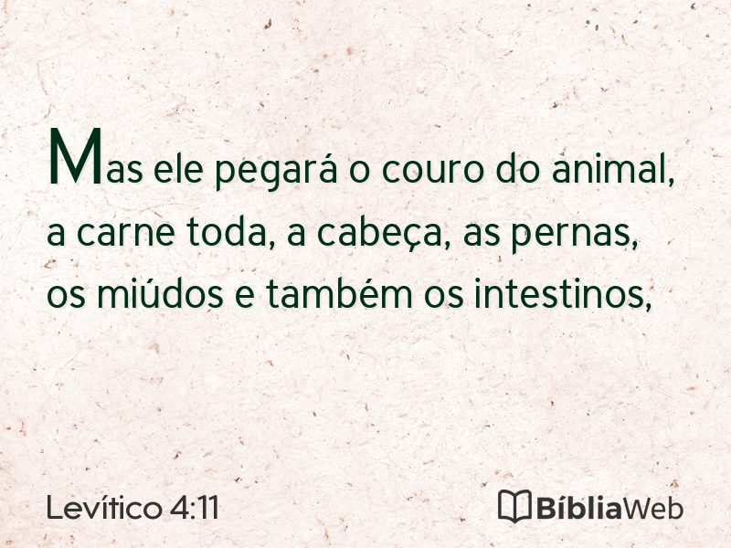 Levítico 4:11 em imagem para compartilhar