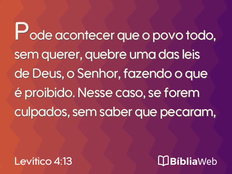 Levítico 4:13 em imagem para compartilhar