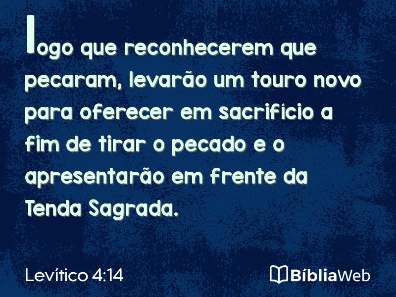 Levítico 4:14 em imagem para compartilhar