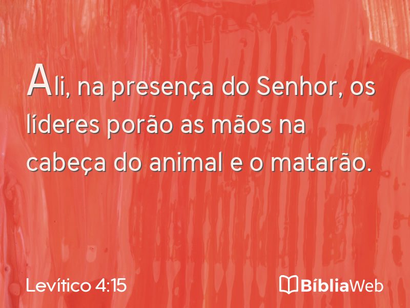 Levítico 4:15 em imagem para compartilhar