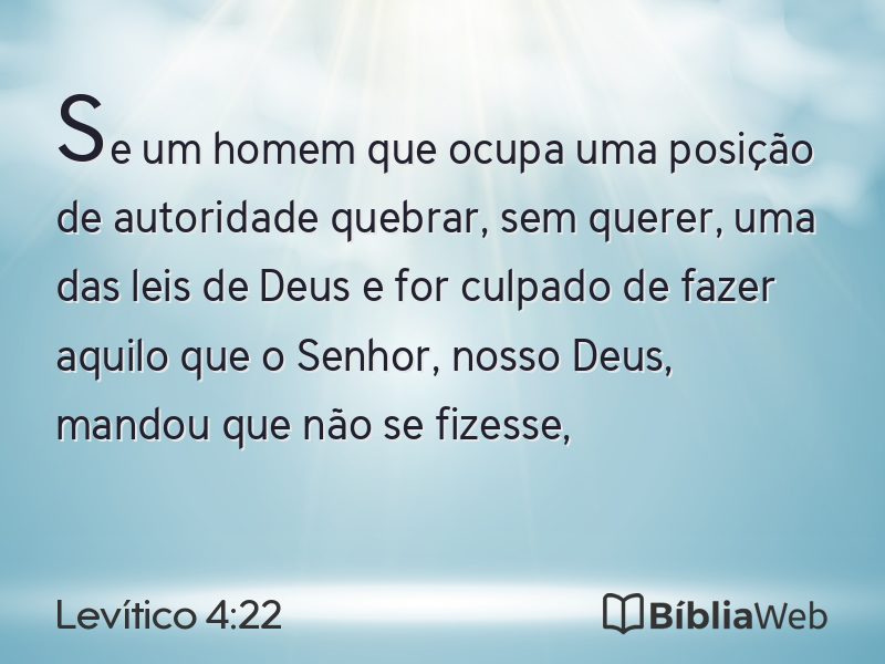 Levítico 4:22 em imagem para compartilhar