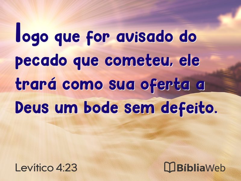 Levítico 4:23 em imagem para compartilhar