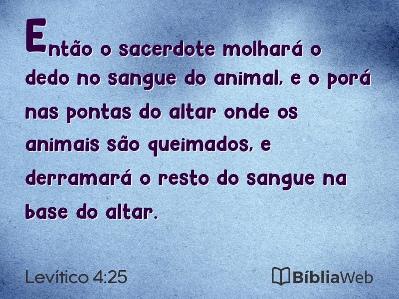 Levítico 4:25 em imagem para compartilhar