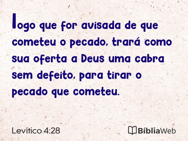 Levítico 4:28 em imagem para compartilhar