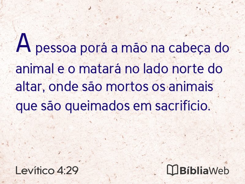 Levítico 4:29 em imagem para compartilhar