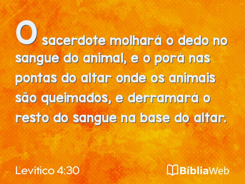 Levítico 4:30 em imagem para compartilhar