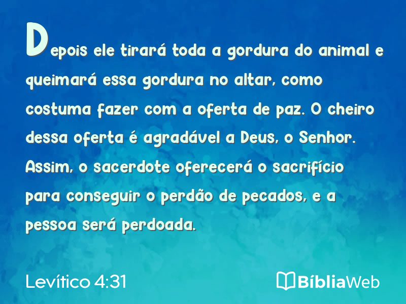 Levítico 4:31 em imagem para compartilhar
