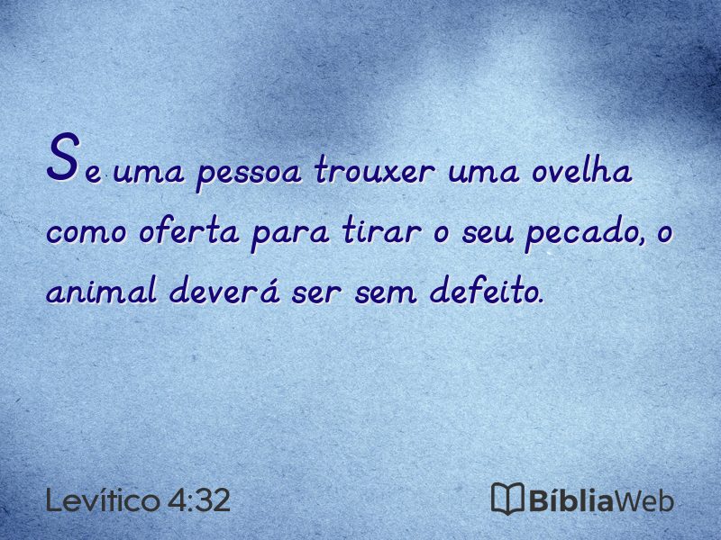 Levítico 4:32 em imagem para compartilhar