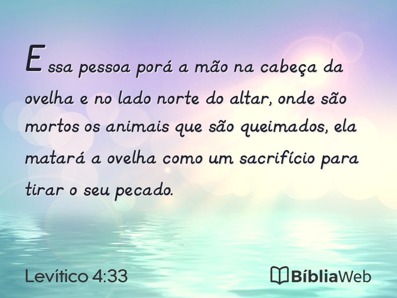 Levítico 4:33 em imagem para compartilhar