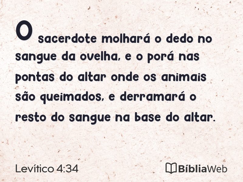 Levítico 4:34 em imagem para compartilhar