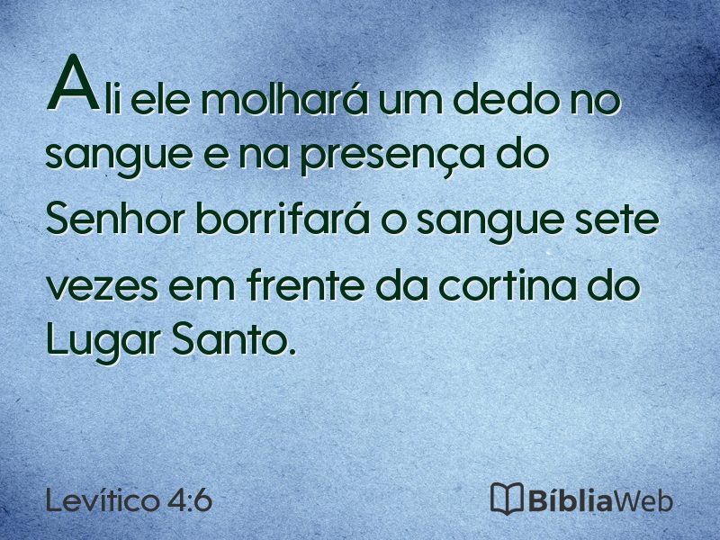 Levítico 4:6 em imagem para compartilhar
