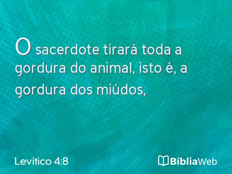 Levítico 4:8 em imagem para compartilhar