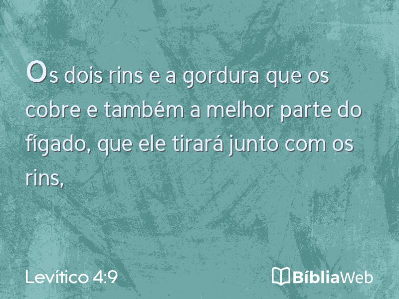 Levítico 4:9 em imagem para compartilhar