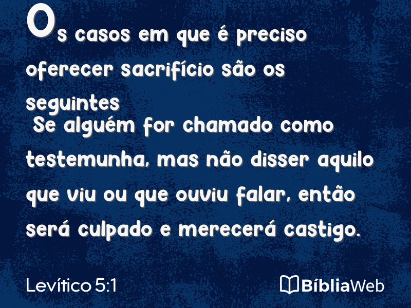 Levítico 5:1 em imagem para compartilhar