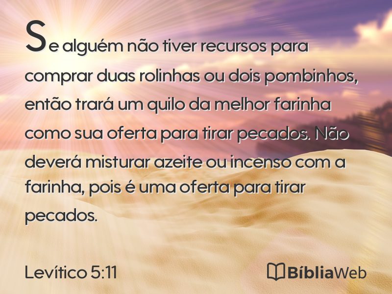 Levítico 5:11 em imagem para compartilhar