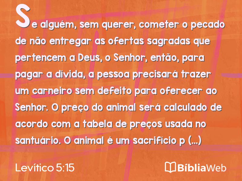 Levítico 5:15 em imagem para compartilhar
