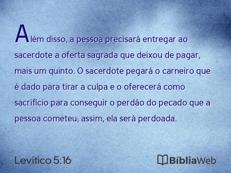 Levítico 5:16 em imagem para compartilhar