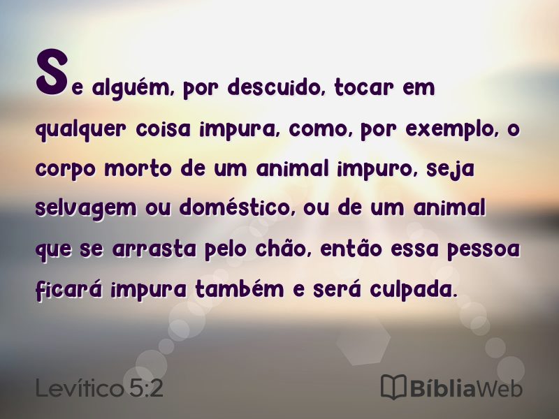 Levítico 5:2 em imagem para compartilhar
