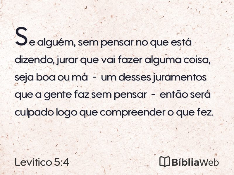 Levítico 5:4 em imagem para compartilhar