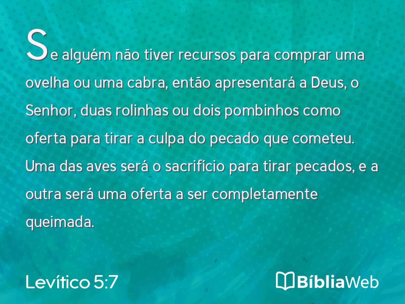Levítico 5:7 em imagem para compartilhar