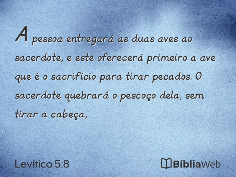 Levítico 5:8 em imagem para compartilhar