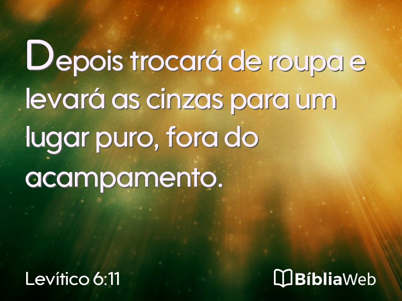 Levítico 6:11 em imagem para compartilhar