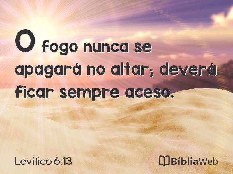 Levítico 6:13 em imagem para compartilhar