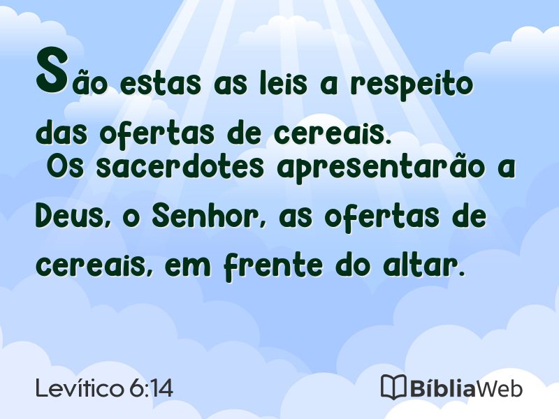 Levítico 6:14 em imagem para compartilhar