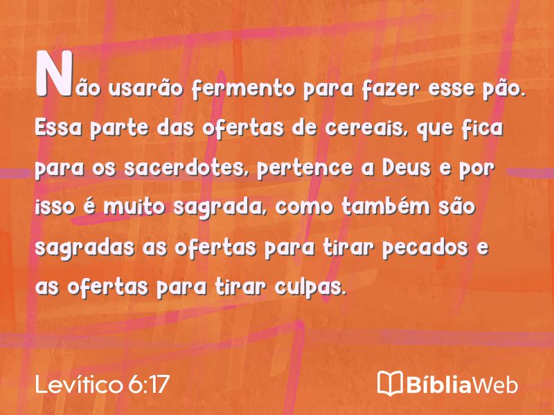 Levítico 6:17 em imagem para compartilhar