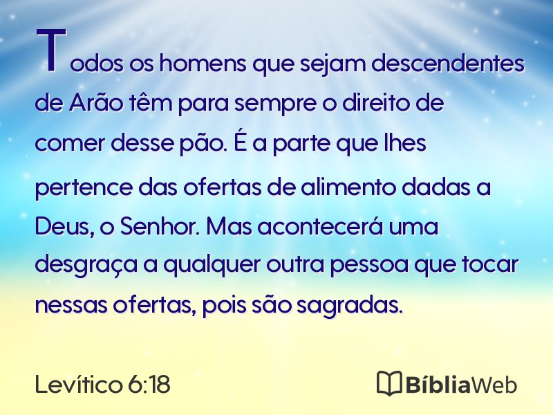 Levítico 6:18 em imagem para compartilhar