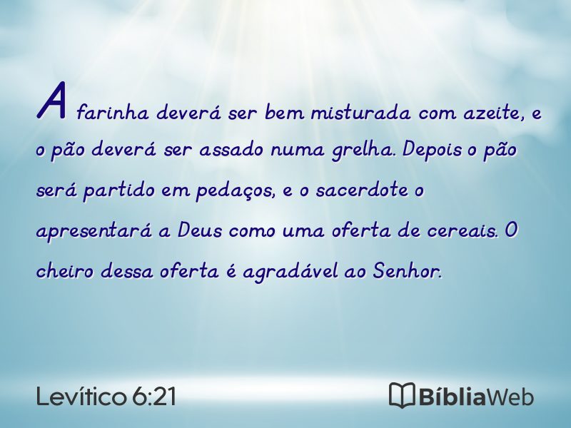 Levítico 6:21 em imagem para compartilhar
