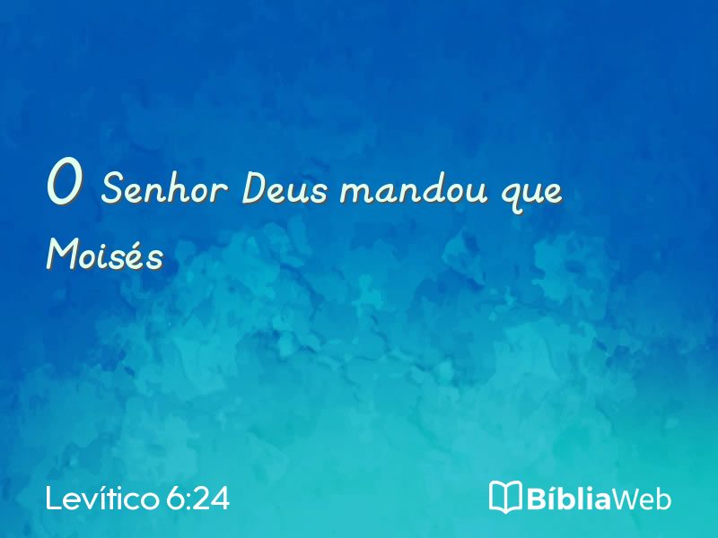 Levítico 6:24 em imagem para compartilhar