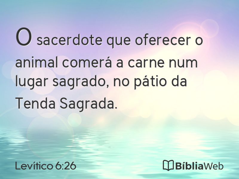 Levítico 6:26 em imagem para compartilhar