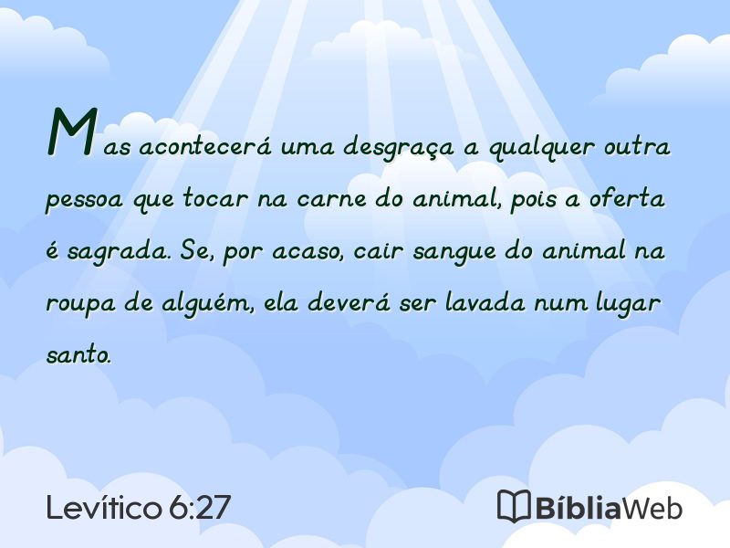 Levítico 6:27 em imagem para compartilhar