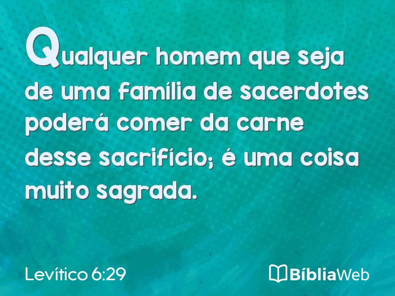 Levítico 6:29 em imagem para compartilhar