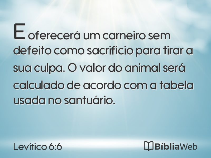 Levítico 6:6 em imagem para compartilhar
