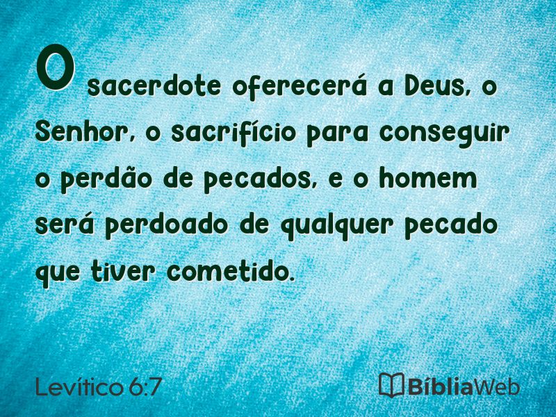 Levítico 6:7 em imagem para compartilhar