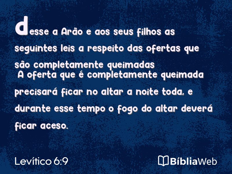 Levítico 6:9 em imagem para compartilhar