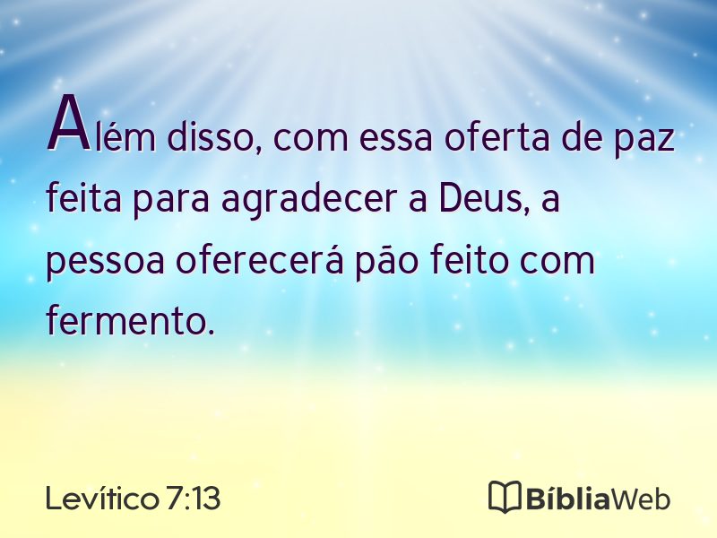 Levítico 7:13 em imagem para compartilhar