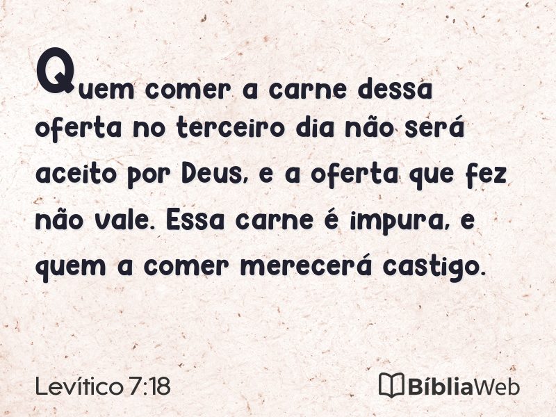 Levítico 7:18 em imagem para compartilhar