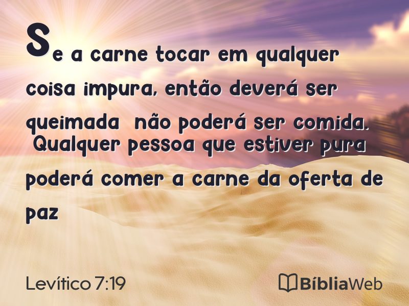 Levítico 7:19 em imagem para compartilhar